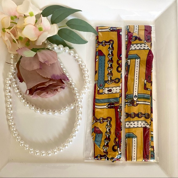 Purse Hair Ribbon Skinny Scarf Set 3/$20 - Picture 3 of 10